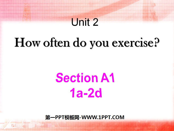 "How often do you exercise?" PPT courseware 8