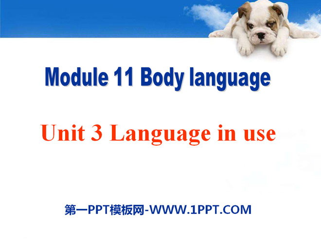 "Language in use" Body language PPT courseware 2