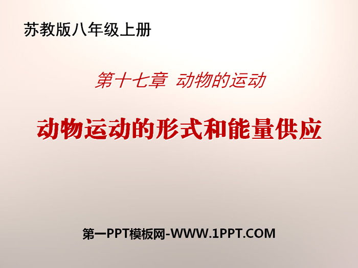 《动物的运动形式和能量供应》PPT课件（1）