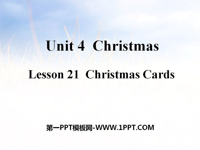 "Christmas Cards" Christmas PPT courseware