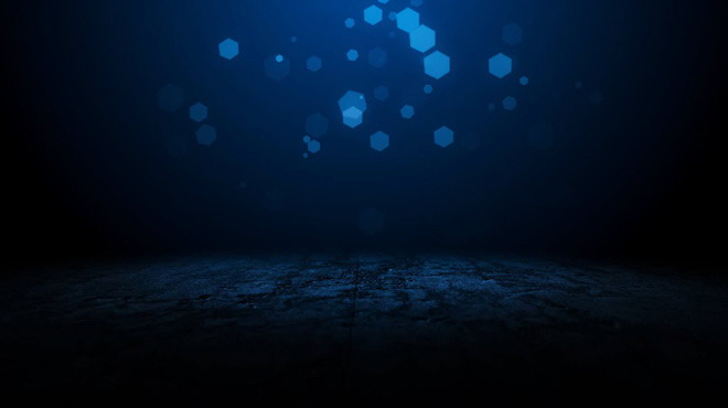 Blue dynamic light spot background business PPT background image