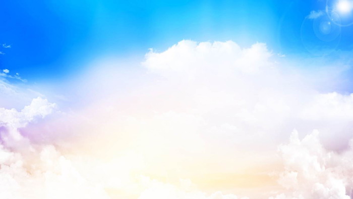 簡潔藍天白雲PPT背景圖片