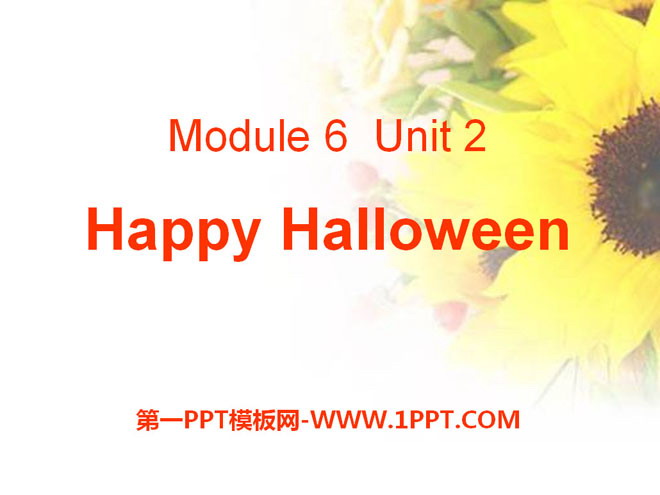 "Happy Halloween" PPT courseware 3