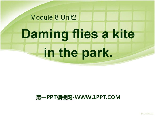 "Daming flies a kite in the park" PPT courseware