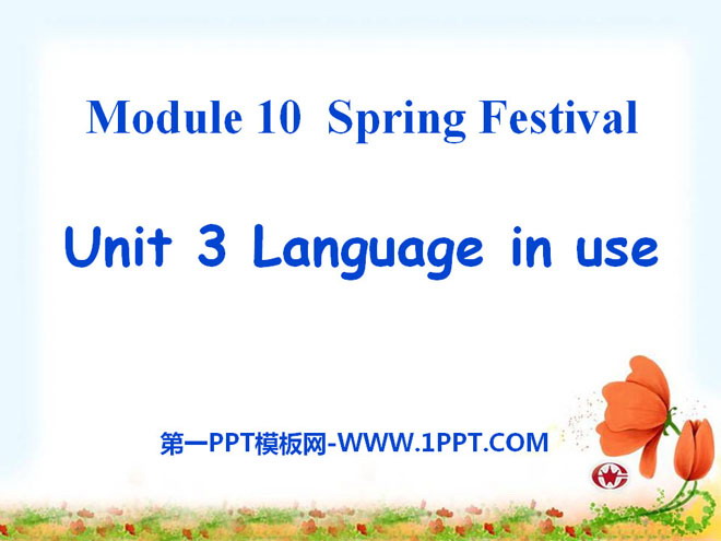 "Language in use" Spring Festival PPT courseware