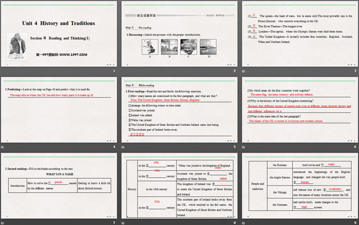 《History and Traditions》SectionⅡ PPT课件（2）