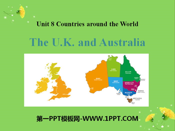 "The U.K.and Australia" Countries around the World PPT free courseware