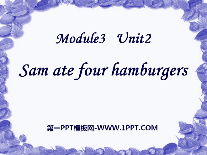 《Sam ate four hamburgers》PPT课件2
