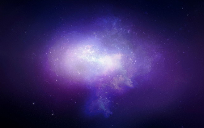 Purple background universe starry sky PPT background image