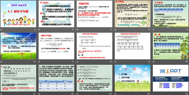 《加权平均数》PPT课件
（2）