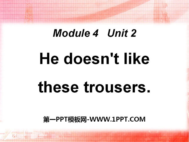 《He doesn't like these trousers》PPT课件3
