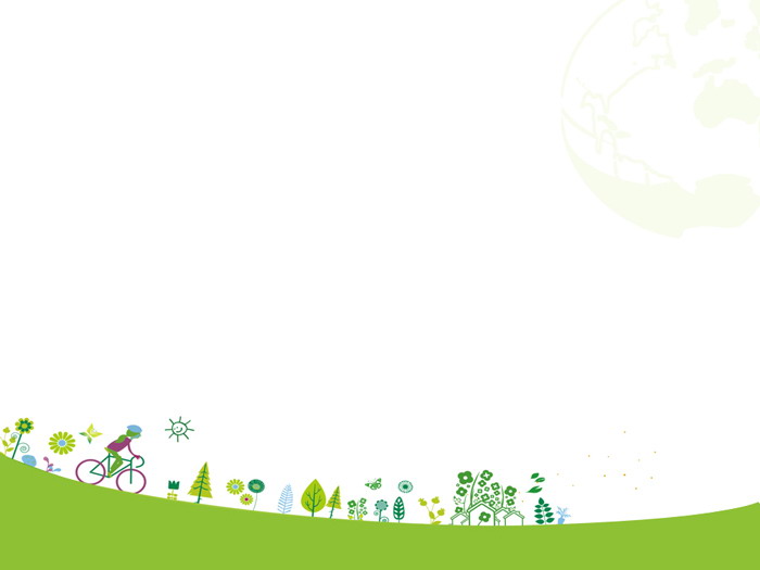 Two green-color cartoon environmental-protection theme slide-slide background pictures