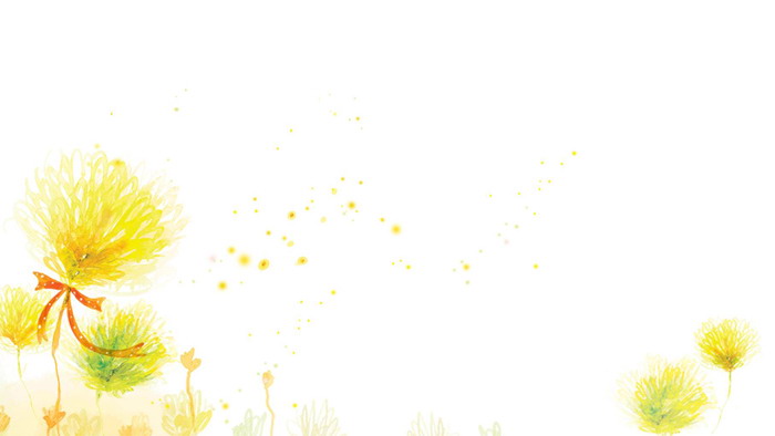 三張彩色水彩手繪花卉PPT背景圖片