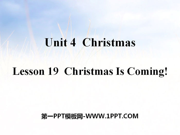 "Christmas Is Coming!"Christmas PPT courseware