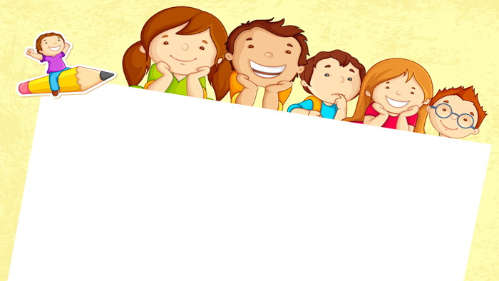 Three cute cartoon children PPT background pictures