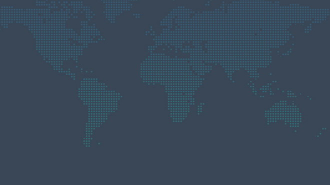 藍灰色點陣世界地圖PPT背景圖片