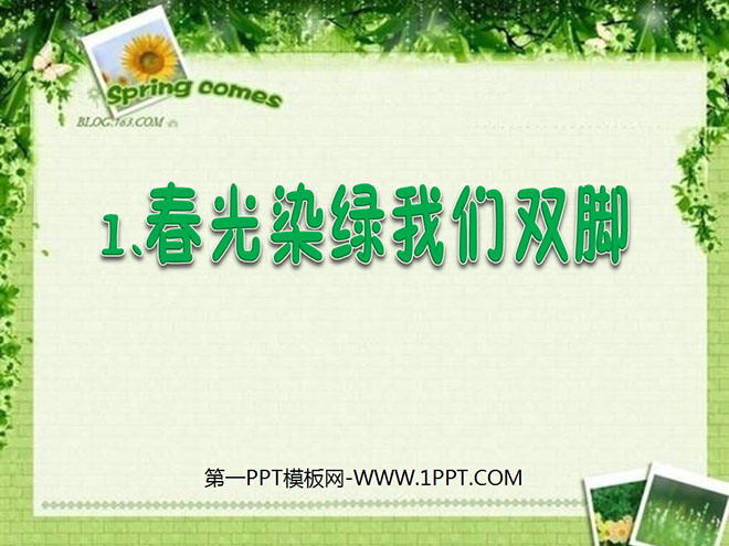 "Spring Staines Our Feet Green" PPT Courseware 4