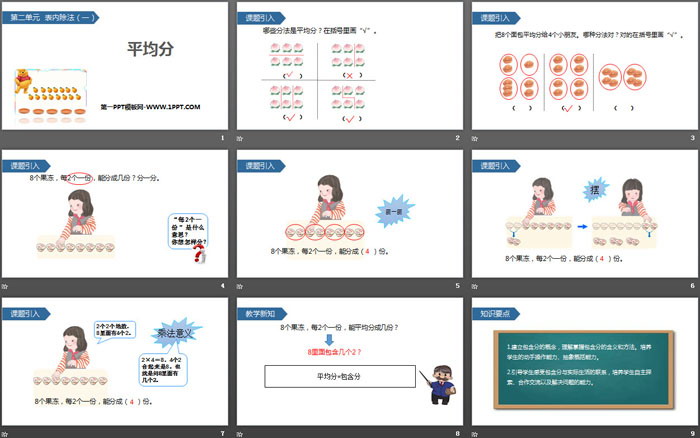 《平均分》表内除法PPT下载（2）