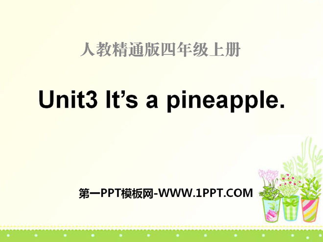 《It's a pineapple》PPT课件