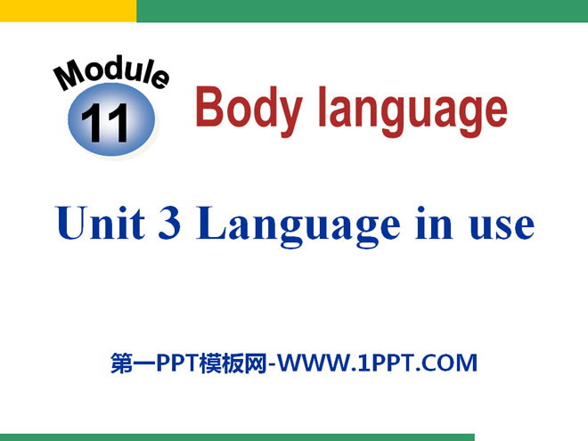 "Language in use" Body language PPT courseware