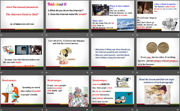 《The Internet-Good or Bad?》The Internet Connects Us PPT（2）