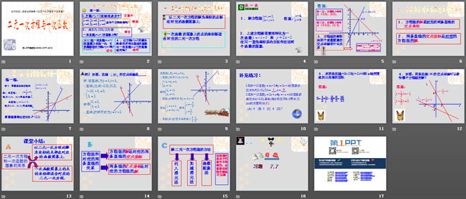 《二元一次方程与一次函数》二元一次方程组PPT课件
（2）