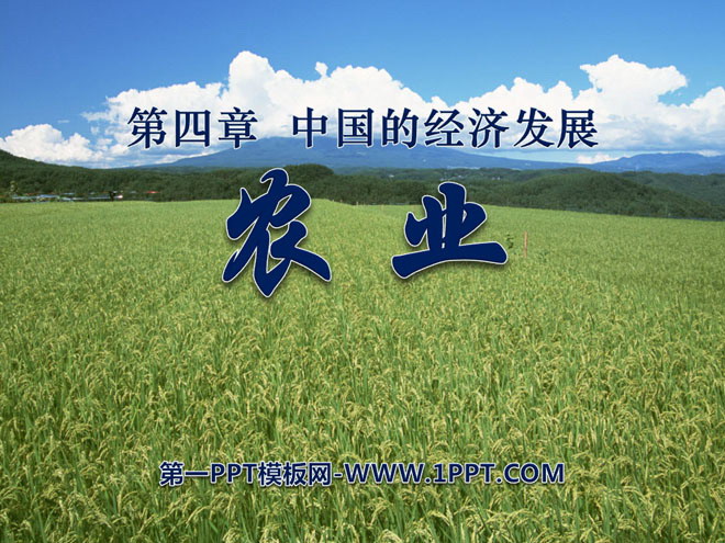 "Agriculture" China's Economic Development PPT Courseware 4