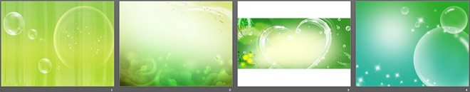 透明水泡星光水草PPT背景图片（2）