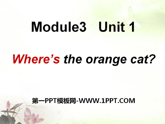 "Where's the orange cat?" PPT courseware 3