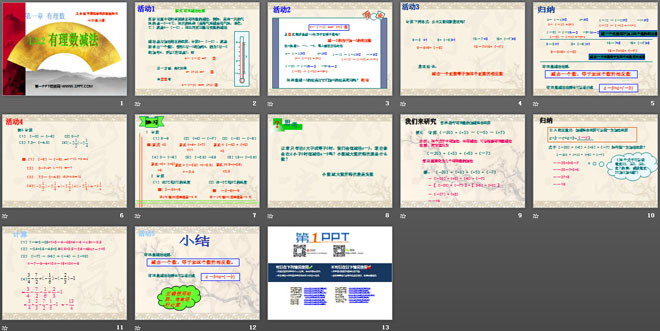 《有理数减法》有理数PPT课件
（2）