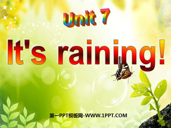 "It’s raining" PPT courseware 5