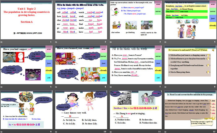 《The population in developing countries is growing faster》SectionA PPT（2）