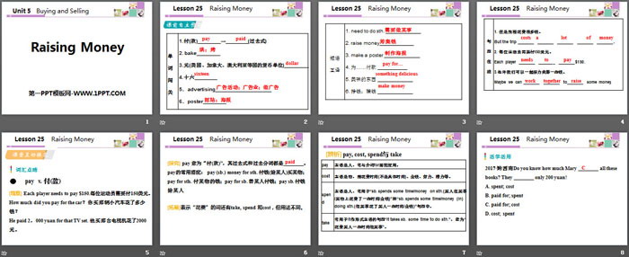 《Raising Money》Buying and Selling PPT教学课件（2）
