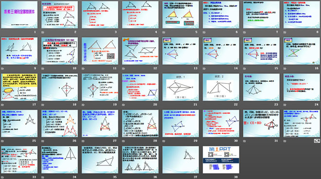 《探索三角形全等的条件》三角形PPT课件3
（2）