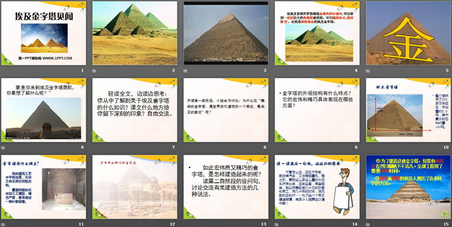 《埃及金字塔见闻》PPT课件
（2）