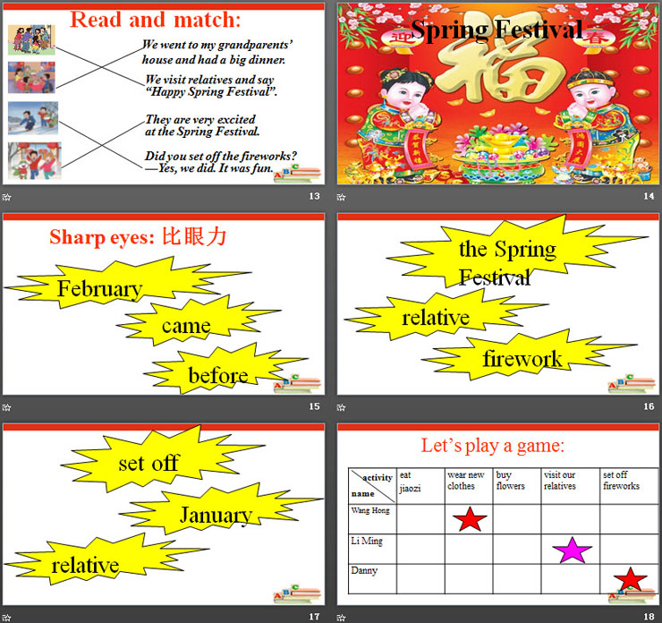 《We visit relatives and friends》Spring Festival PPT（4）