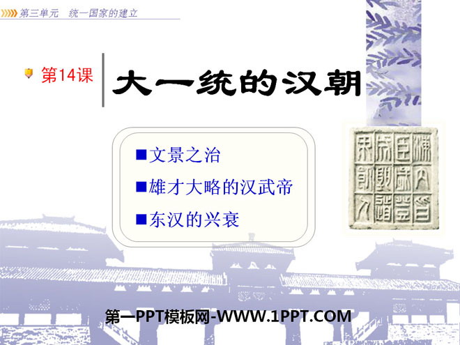 "The Unified Han Dynasty" The establishment of a unified country PPT courseware 5
