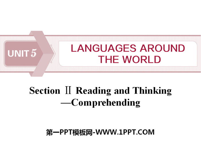 "Languages ​​Around The World" Reading and Thinking PPT download