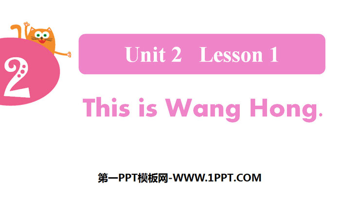 "This is Wang Hong" Introduction PPT courseware