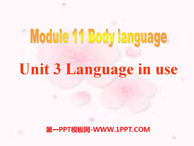 "Language in use" Body language PPT courseware 3