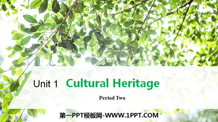 《Cultural Heritage》Period Two PPT
