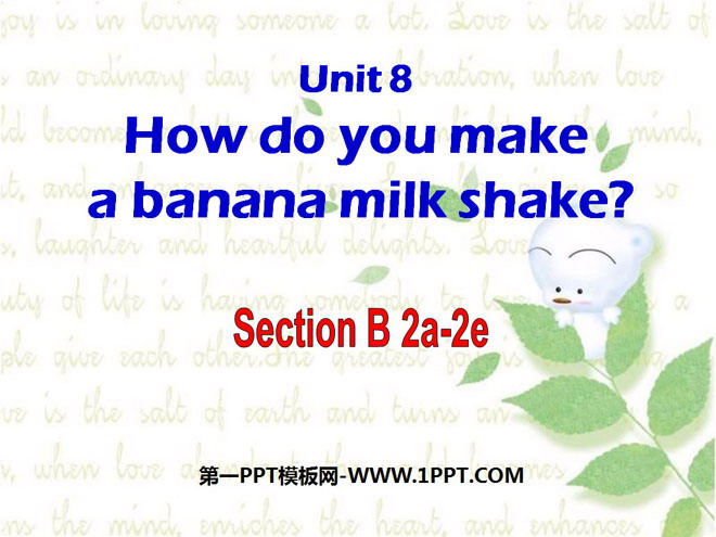 "How do you make a banana milk shake?" PPT courseware 16