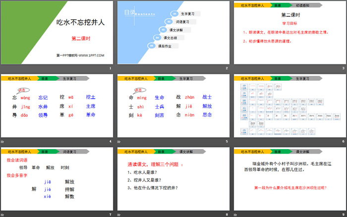 《吃水不忘挖井人》PPT(第二课时)（2）