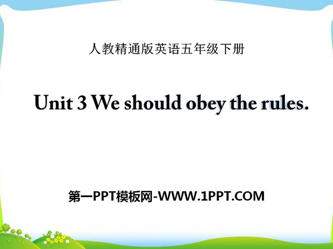 《We should obey the rules》PPT Courseware 4