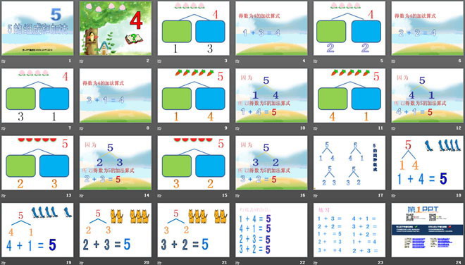 《5的组成和加法》10以内数的认识和加减法PPT课件
（2）