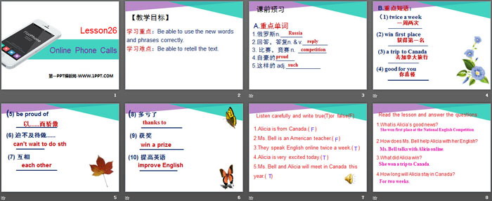 《Online Phone Calls》I Love Learning English PPT下载（2）
