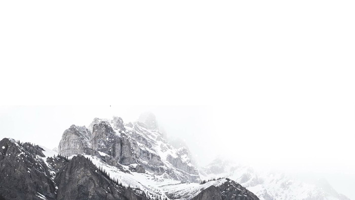 Two elegant alpine peaks PPT background pictures