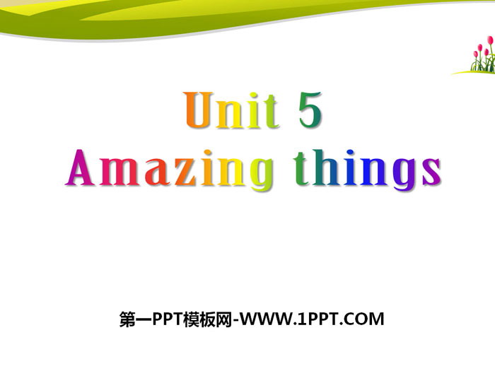 "Amazing things" PPT