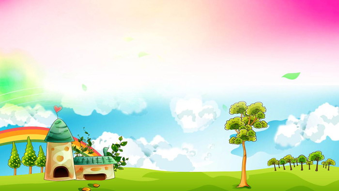 Colorful cartoon hand-painted slideshow background image