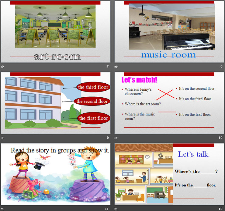 《It's on the first floor》School PPT（3）